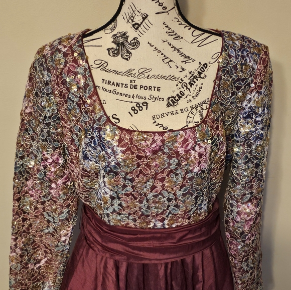 FABULOUS JONATHAN TAIT VINTAGE  TAFETTA PARTY DRESS!!! 👗 ❤️ 🩷 - Picture 3 of 16